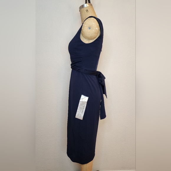 NWT Dress The Population Navy Alessia Midi Dress - Picture 7 of 10